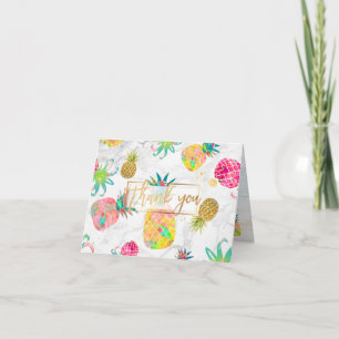PixDezines Aloha Pineapples/thank you Letterpress Thank You Card