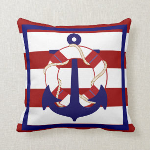 PixDezines anchor/diy colors/nautical Throw Pillow