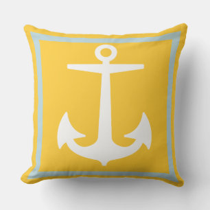 PixDezines anchor/diy colors/nautical Throw Pillow