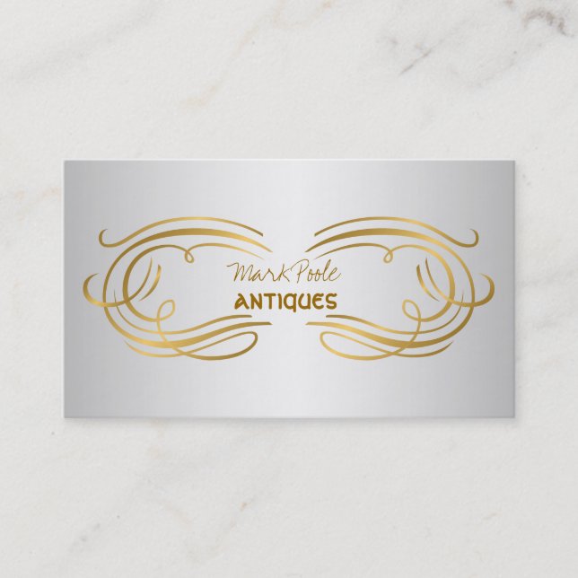PixDezines antique scrolls/diy color Business Card (Front)