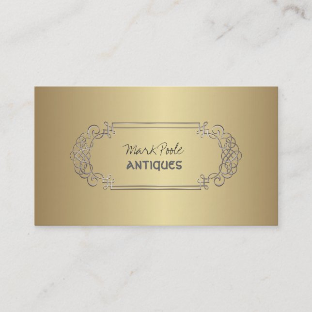 PixDezines antique scrolls/diy color Business Card (Front)