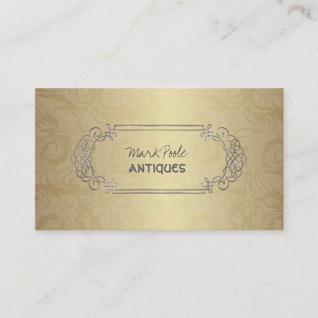 PixDezines antique scrolls/diy color Business Card (Front)