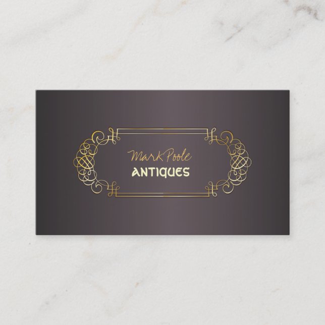 PixDezines antique scrolls/diy color Business Card (Front)