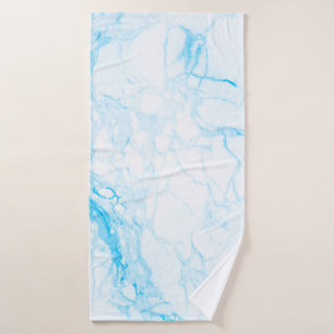 PixDezines Aqua Blue Marble Veins Bath Towel Set