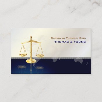 Pixdezines Attornesy/white Blue/world Map Business Card by Create_Business_Card at Zazzle
