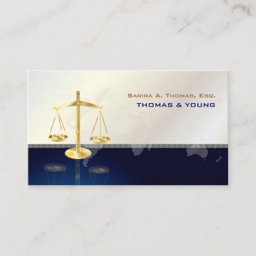 Customizable PixDezines attorney, world map Business Cards
