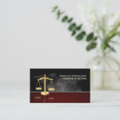 PixDezines ATTORNEY, MASCULIN /GRAPHITE+MAROON Business Card (Standing Front)