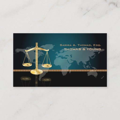 Customizable PixDezines attorney, world map Business Card Templates