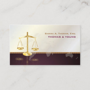 PixDezines ATTORNEYS/PEARL+MAROON Business Card