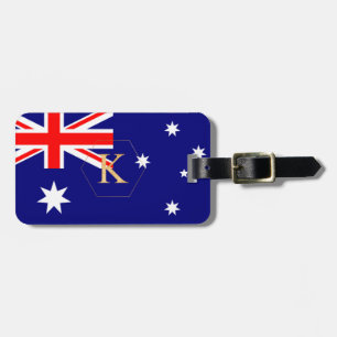 PIXDEZINES AUSTRALIAN FLAG + DIY MONOGRAM LUGGAGE TAG