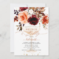 PixDezines Autumn Watercolor Flowers Brunch Bubbly