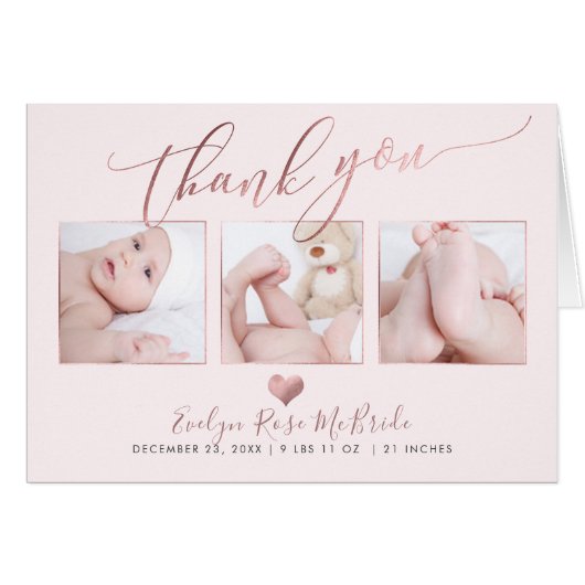 PixDezines Baby Photos Thank You (Front Horizontal)