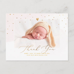 PixDezines Baby Shower Thank You Blush Watercolor Postcard