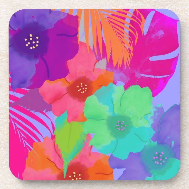 PixDezines bali kai/DIY background color Coaster (Front)
