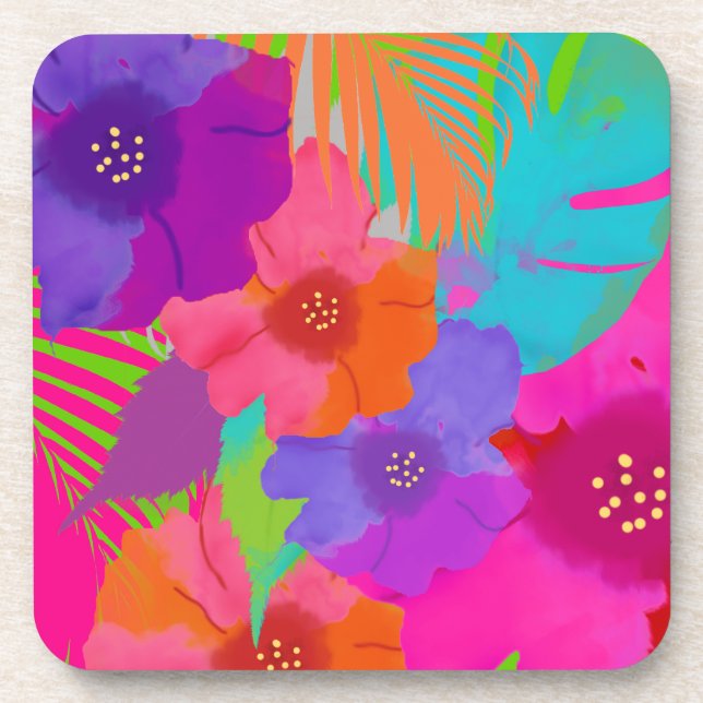 PixDezines bali kai/DIY background color Coaster (Front)