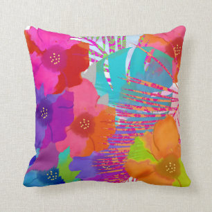 PixDezines bali kai/diy background colors Throw Pillow