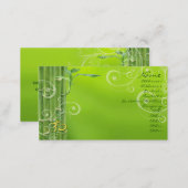 PixDezines Bamboo + pearly swirls Business Card (Front/Back)