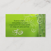 PixDezines Bamboo + pearly swirls Business Card (Back)