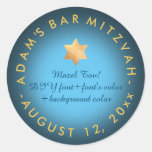 Pixdezines Bar Mitzvah/bat Mitzvah/diy Color Classic Round Sticker at Zazzle