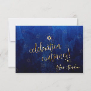 PixDezines Bar Mitzvah Celebration Cards ✡ Navy