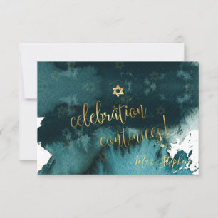 PixDezines Bar Mitzvah Celebration Cards ✡ Teal