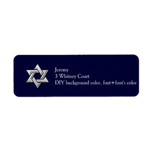 PixDezines Bar Mitzvah Return Add Label/DIYcolor Label