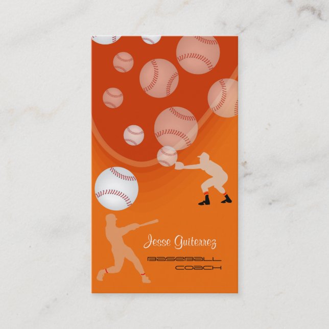 PixDezines baseball coach/diy background color! Business Card (Front)