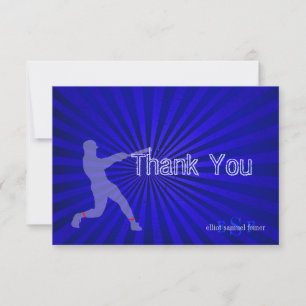 PixDezines Baseball Thank you cards, Flat
