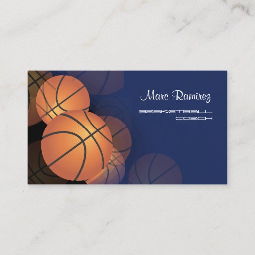Customizable PixDezines Basketball cards/DIY background colors! Business Cards