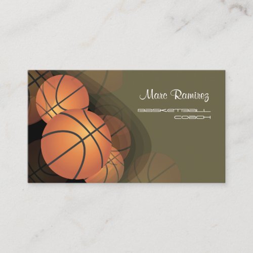 PixDezines Basketball CoachDIY background color Business Card