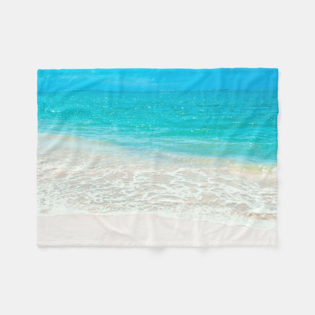 PixDezines beach fleece blanket (Front (Horizontal))