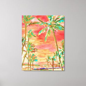 Pixdezines Beach/hawaii/bay/coral/teal Canvas Print by PixDezines at Zazzle
