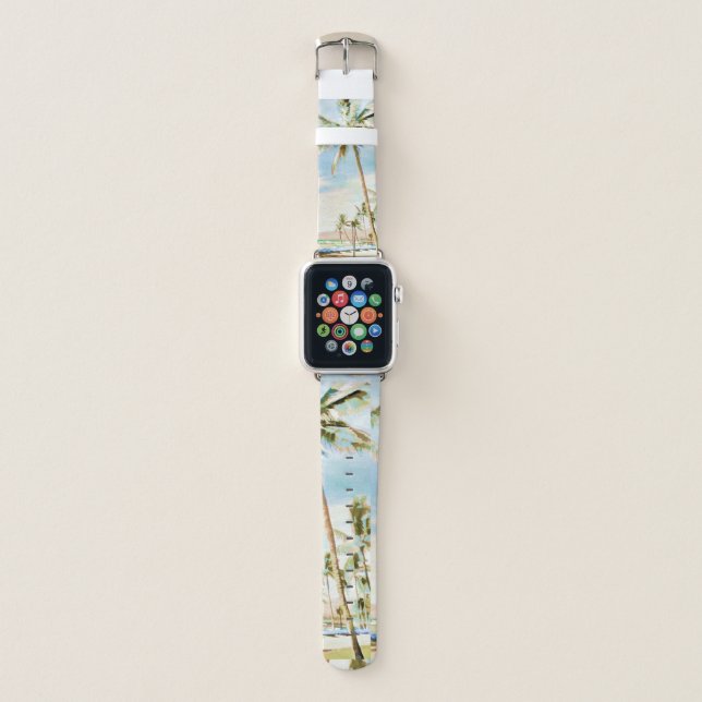 PixDezines Beach, Mauna Lani Bay Apple Watch Band (Front)