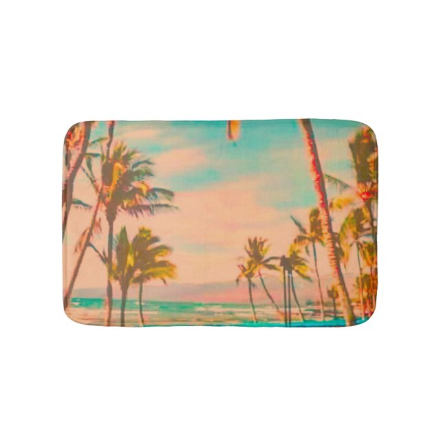 PixDezines beach/mauna lani bay, hawaii Bathroom Mat (Front)