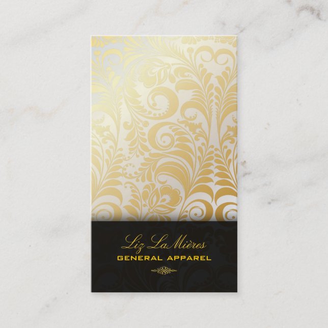 PixDezines Bellissimo Damask Business Card (Front)