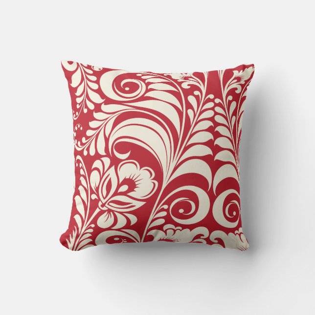 PixDezines bellissimo damask/diy background Throw Pillow (Front)