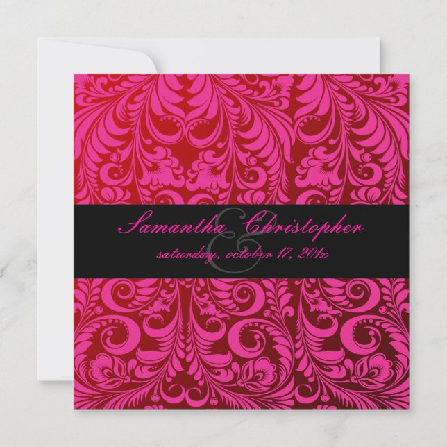 PixDezines Bellissimo Vintage Damask Invitation (Front)