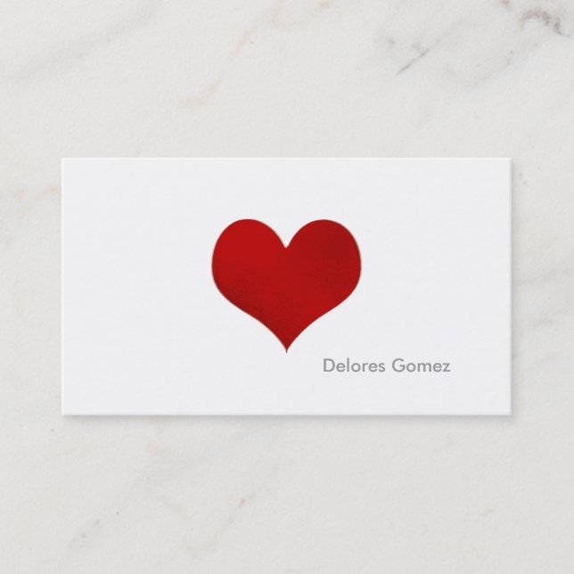 PixDezines Big Red Heart/DIY background Business Card (Front)