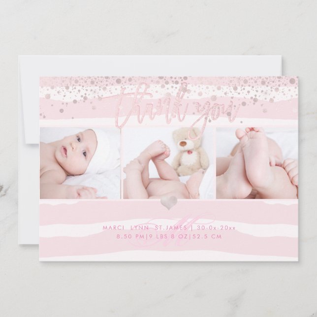 PixDezines Birth Announcement Baby Shower ThankYou (Front)