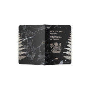 PixDezines Black Marble, New Zealand Passport Holder