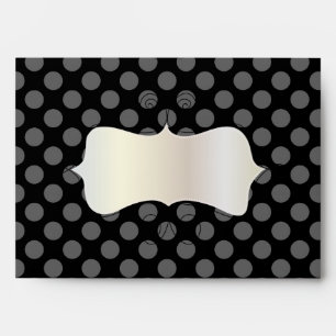 PixDezines Black Monochrome polka dots, DIY Color Envelope