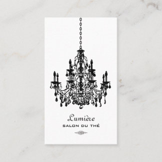 PixDezines Black+White Chandelier/DIY background Business Card