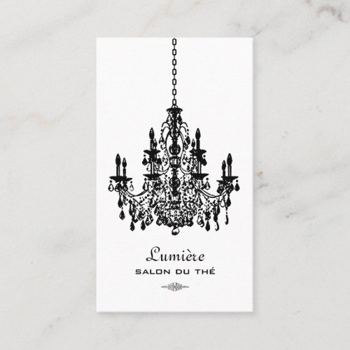 PixDezines BlackWhite ChandelierDIY background Business Card