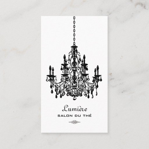 Customizable PixDezines Black+White Chandelier/DIY background Business Card Templates
