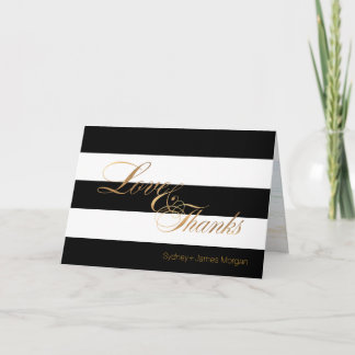 PixDezines black+white+stripes thank you cards