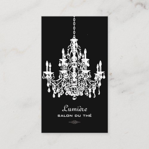 PixDezines Black+White Chandelier/DIY background Business Card Templates