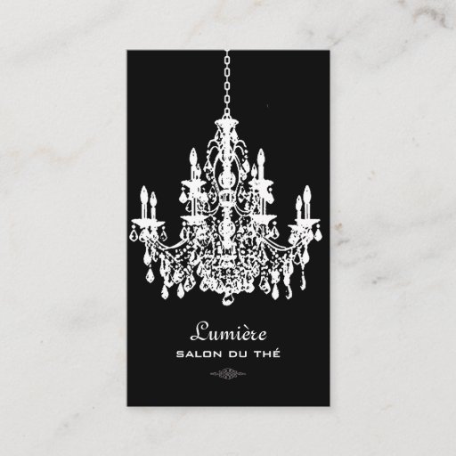 Customizable PixDezines Black+White Chandelier/DIY background Business Card Templates