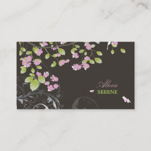 PixDezines blossoms+swirls/diy colors Business Card