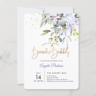 PixDezines Blue Gum Eucalyptus Brunch+Bubbly Invitation