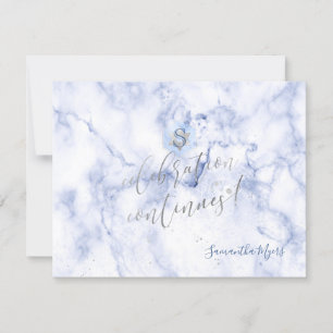 PixDezines Blue Honeycomb Mitzvah Reception Card✡ RSVP Card